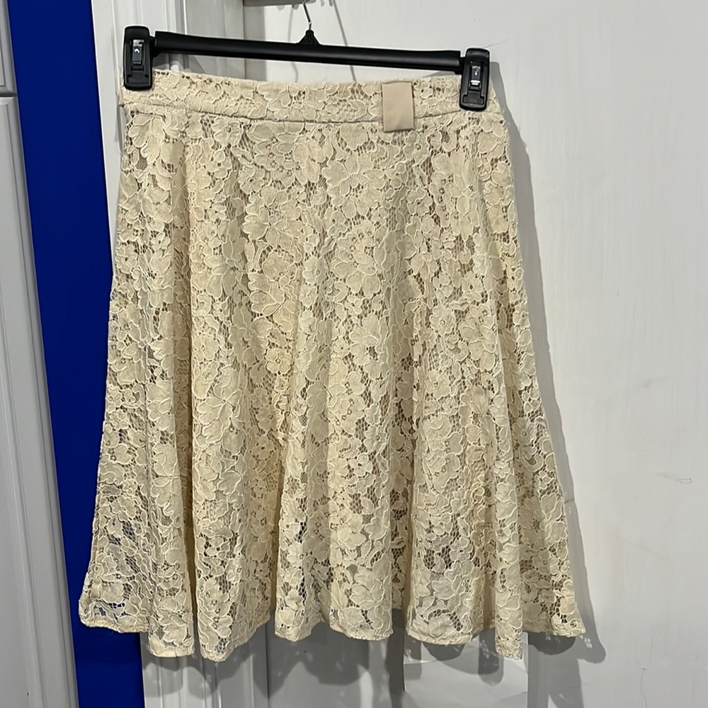 NWT ChicWish cream lace skirt